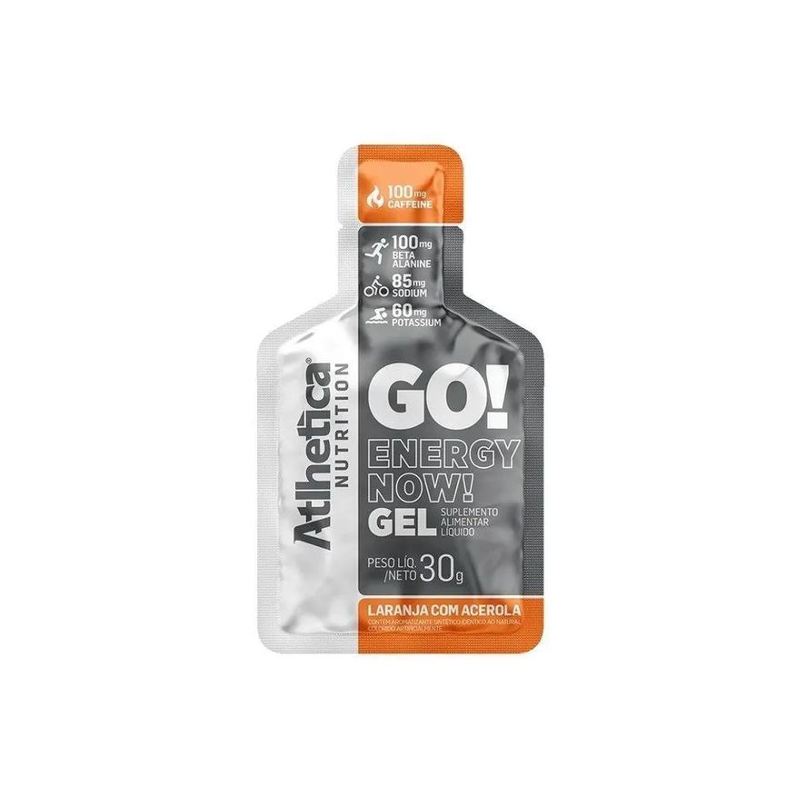 Atlhetica Nutrition Go Energy Now Gel 30g Laranja com Acerola
