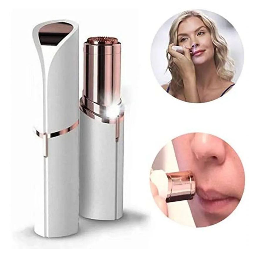 Mkb Depilador Elétrico Feminino Batom Recarregavel Bateria Removedor Luz Usb