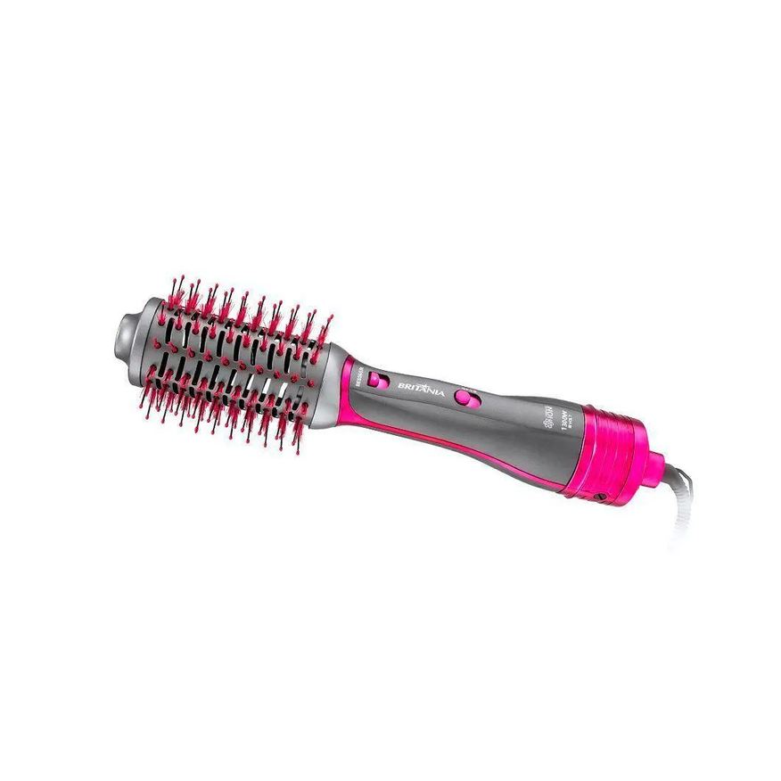 Britânia Escova Secadora Bes26Sr 4 em 1 1300W Prata e Rosa Bivolt