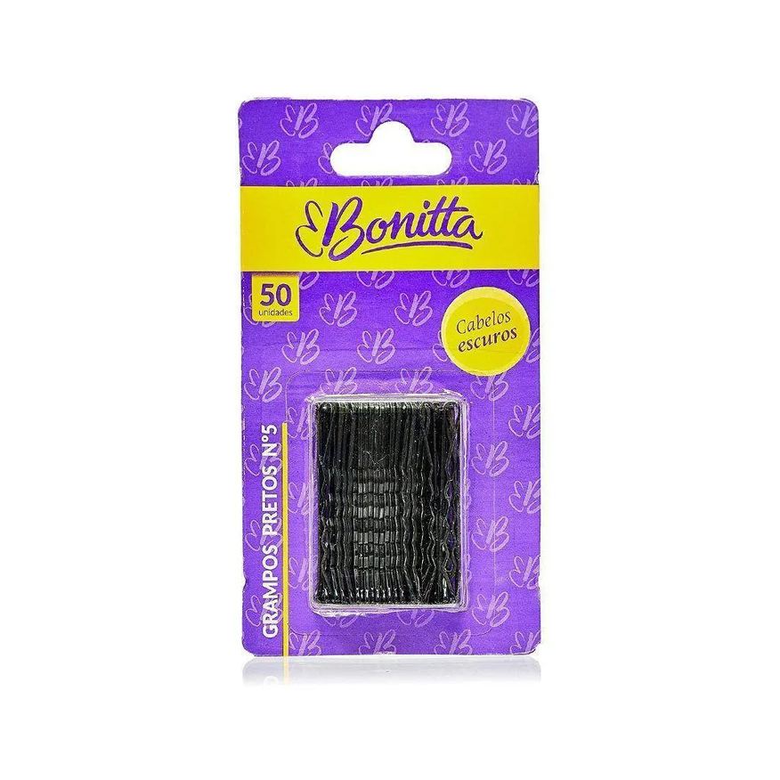 Bonitta Grampos para Cabelos Escuros N5 com 50 Und