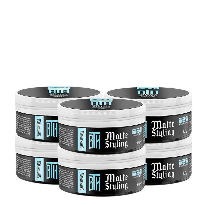 Brotherhood Kit 06 Pomada Efeito Seco Matte Styling Bth 150g