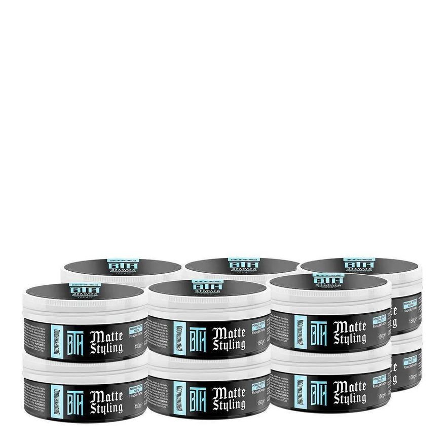 Brotherhood Kit 12 Pomada Efeito Seco Matte Styling Bth 150g