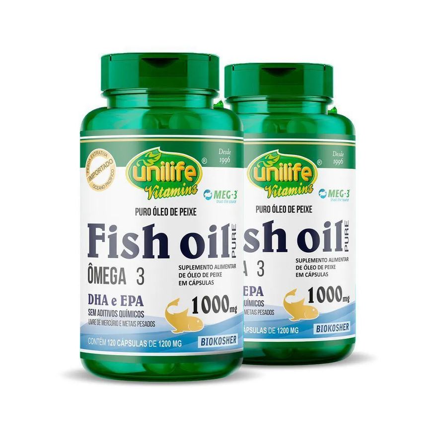 Unilife Kit 2 Óleo de Peixe Fish Oil 120 Capsulas 1000mg
