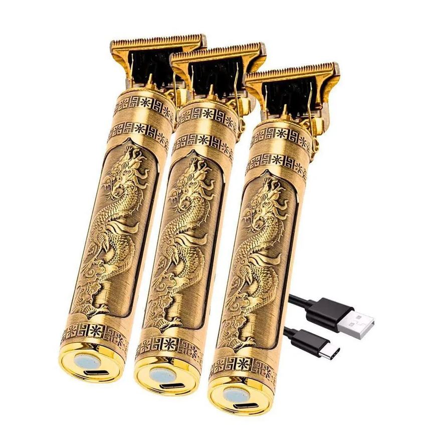 Draik Kit 3 Maquininhas Cabelo Pezinho Barba Corpo Dragão Buda