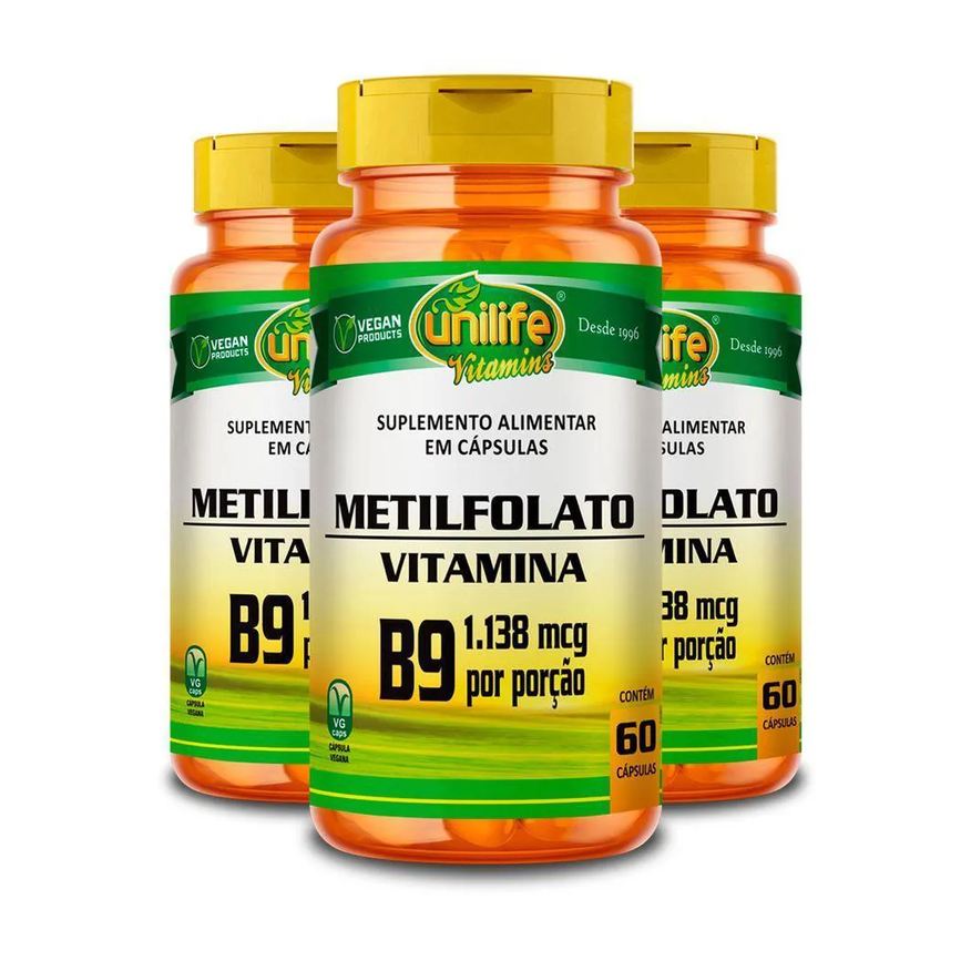 Unilife Kit 3 Metilfolato 60 Cápsulas 350mg