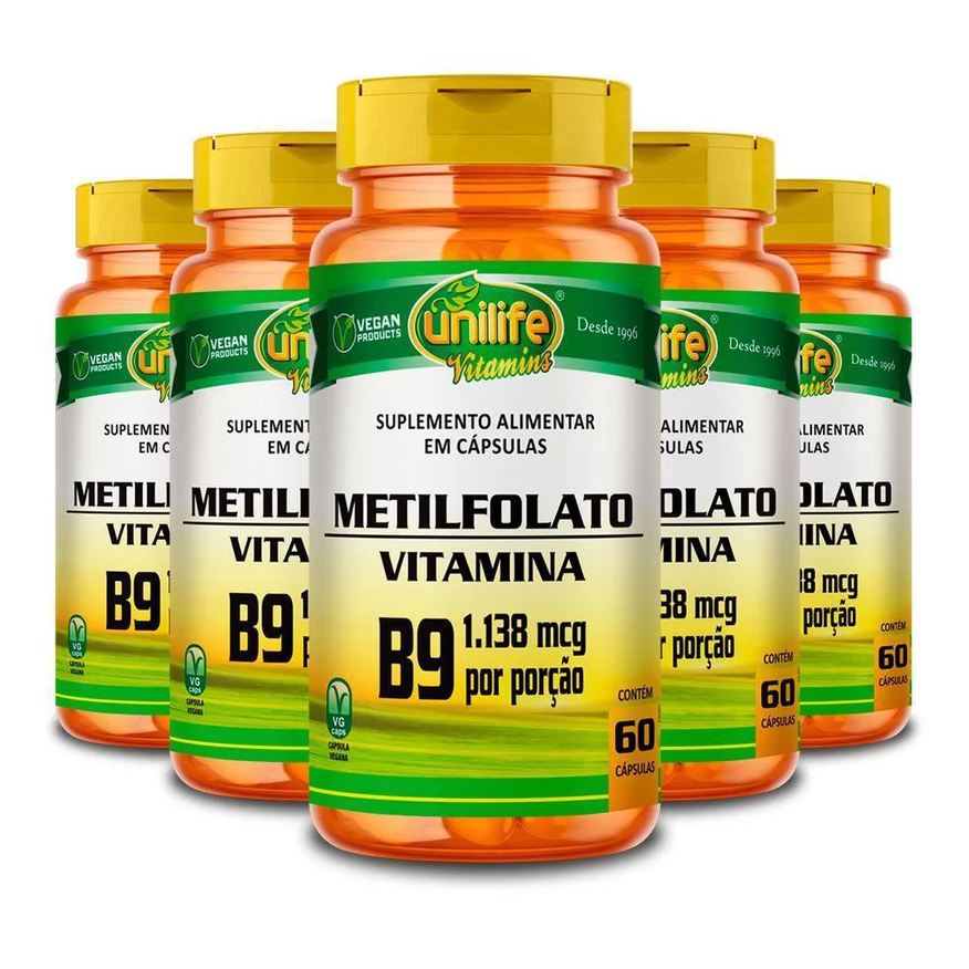 Unilife Kit 5 Metilfolato 60 Cápsulas 350mg