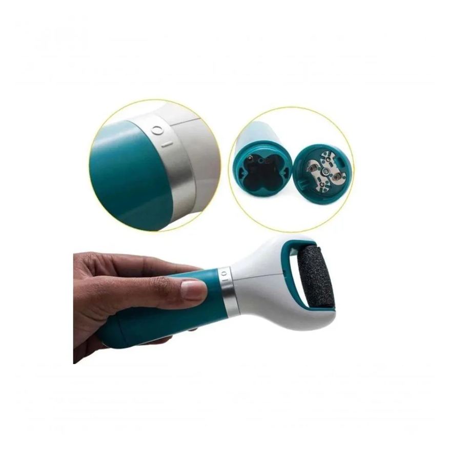 Mkb Lixa Elétrica Pés Esfoliador Calosidades Pedicure Portátil Calos Azul