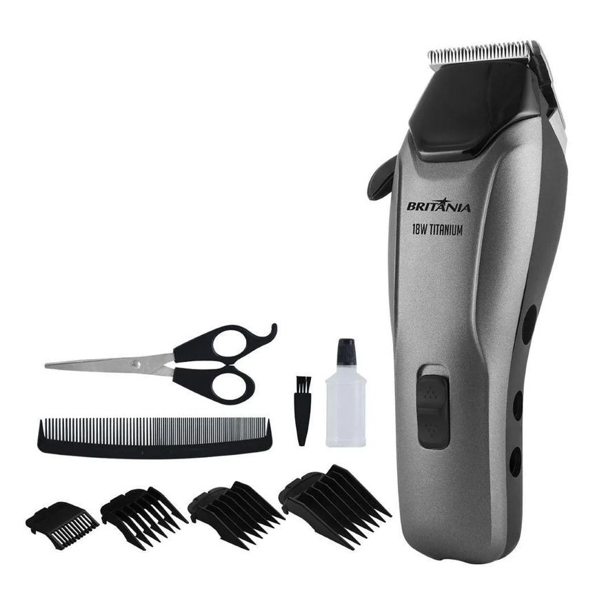 Britânia Máquina de Cortar Cabelo Bcr18T 18W Titanium 220V