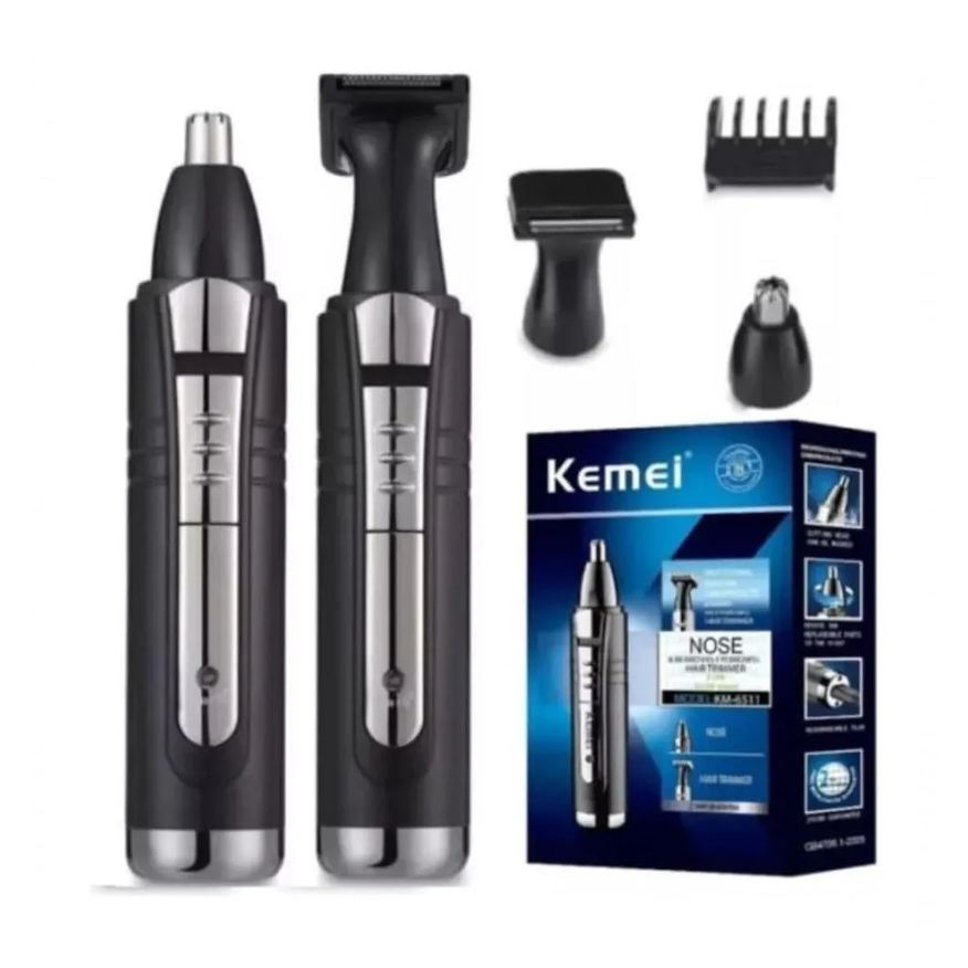 Kemei Maquina Recarregável para Barba Pêlos Nariz Sobrancelha Orelha Costeleta Km-6511
