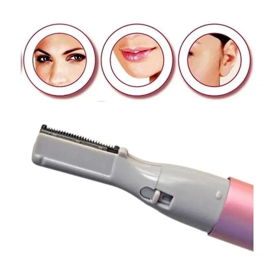 Mkb Mini Depilador Caneta Aparador Sobrancelha Buço Barba Bigode Caneta Rosa
