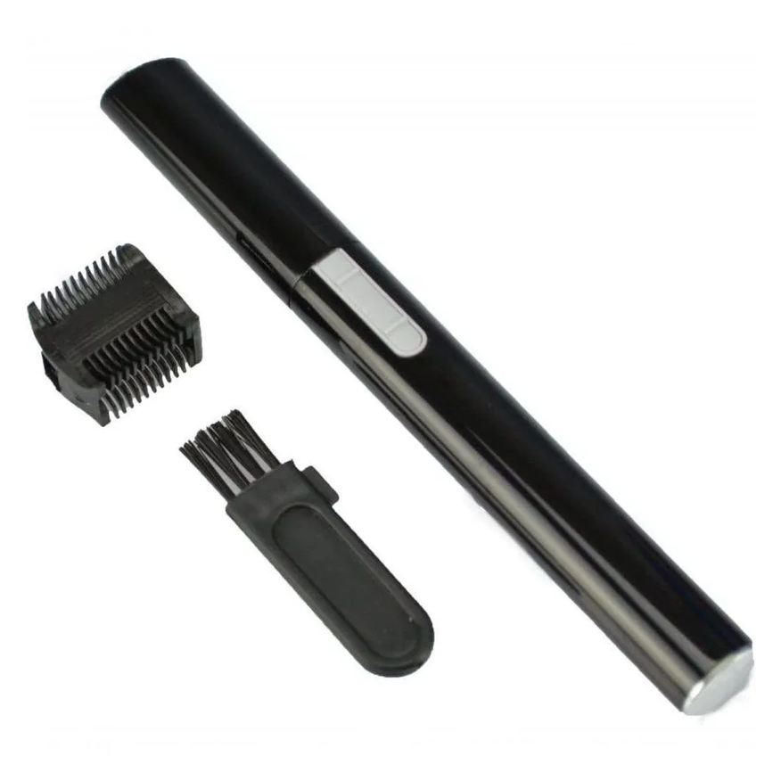 Mkb Mini Depilador Elétrico Aparador Cortar Pelo Buço Sobrancelha Nariz Caneta Preta