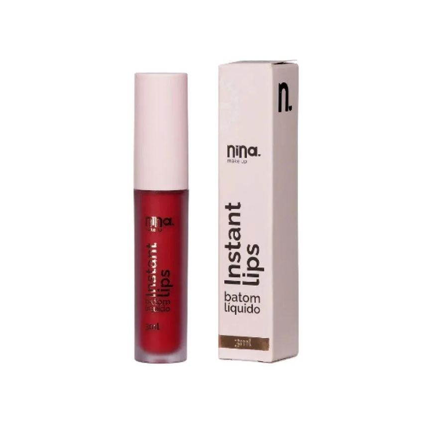 Nina Makeup Batom Líquido 3ml Cor Rubi