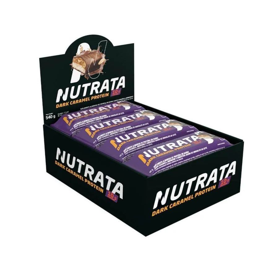 Health Time Nutrition Nutrata Caramel Protein Display (12 Unid. 45g) - Sabor: Dark Caramel