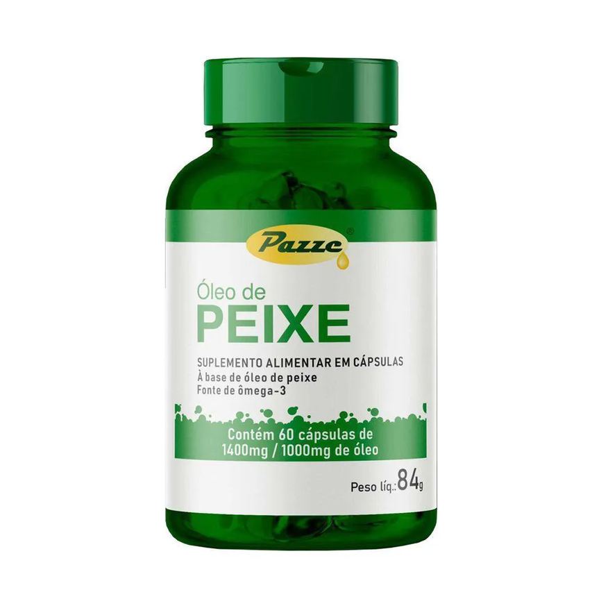 Pazze Óleo de Peixe 60 Cápsulas 1000mg