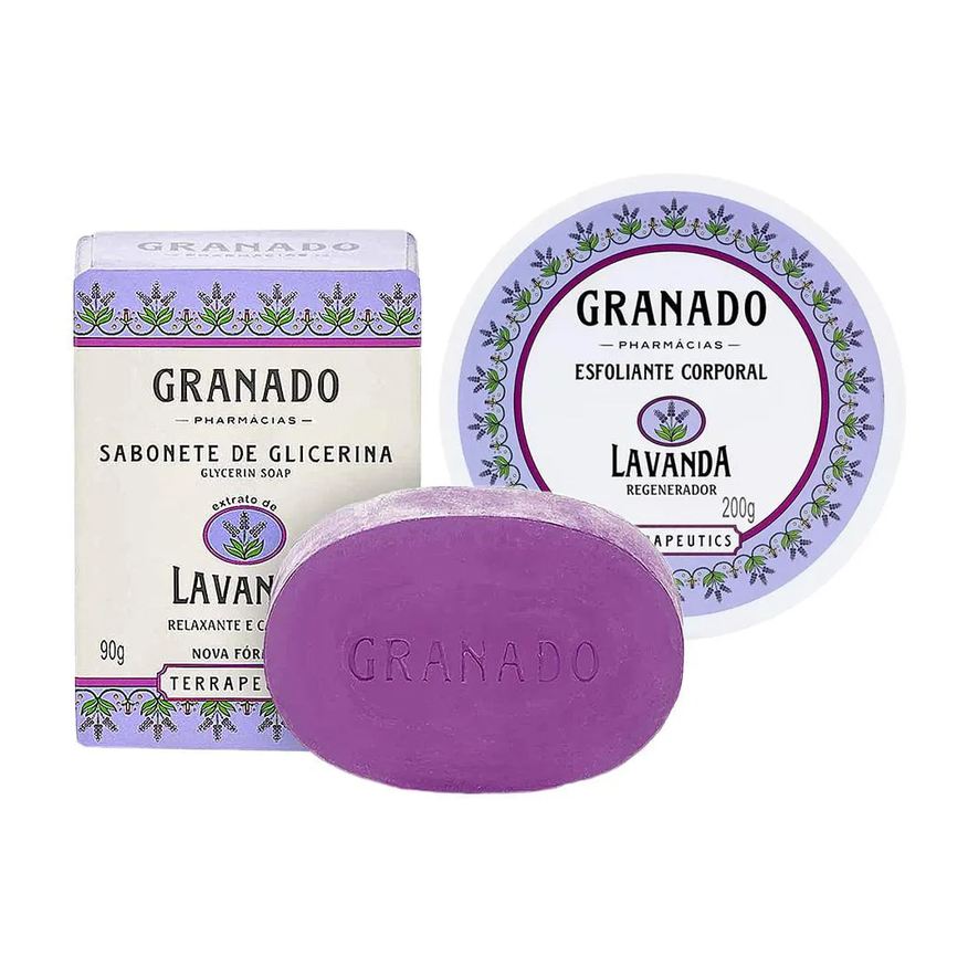 Granado Lavanda – Sabonete em Barra + Esfoliante Corporal Kit Presenteável
