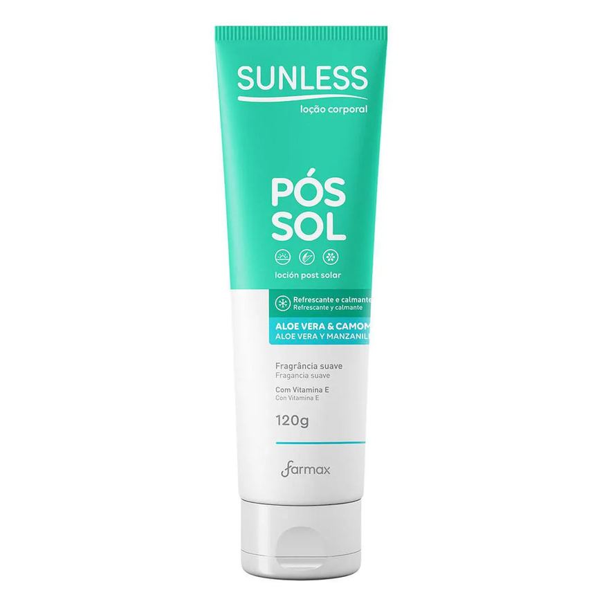 Sunless Loção Corporal Pós-Sol - Aloe Vera e Camomila 120g