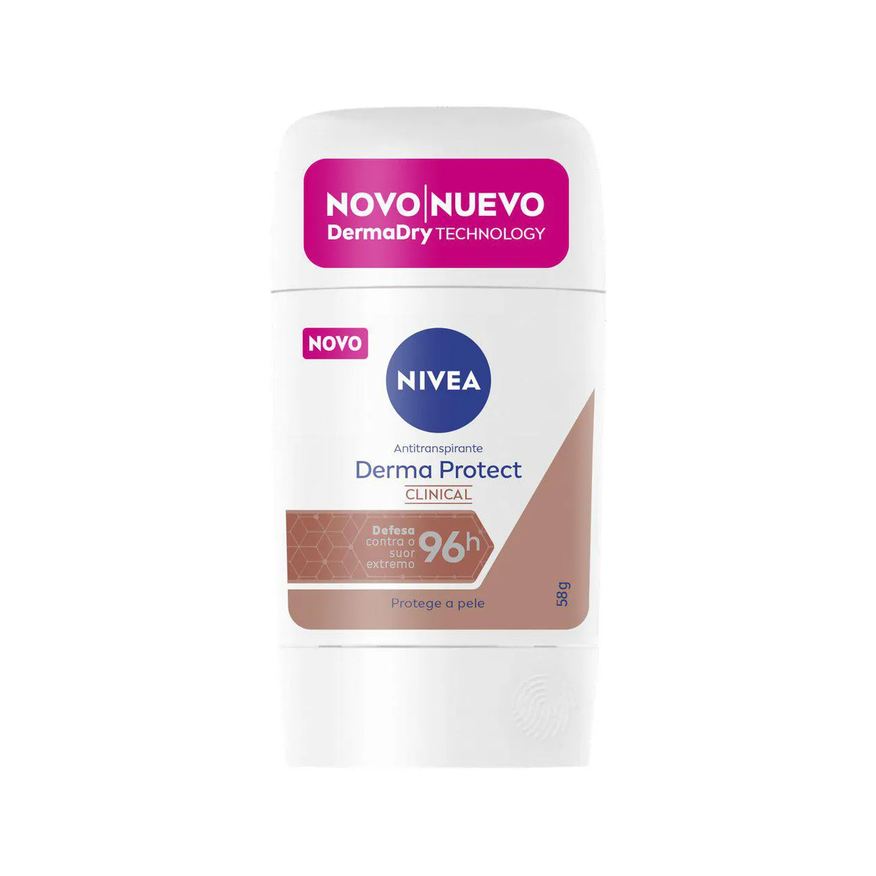 Nivea Desodorante Antitranspirante Stick Barra Derma Protect Clinical Feminino 96h 54g