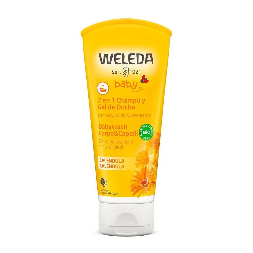 Weleda Calêndula Body Wash para o Bebê - Shampoo e Gel de Banho 200ml