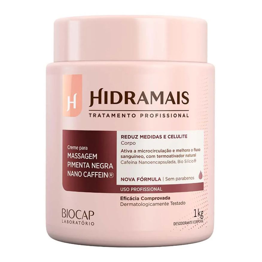 Hidramais Creme para Massagem Pimenta Negra Caffein 1kg