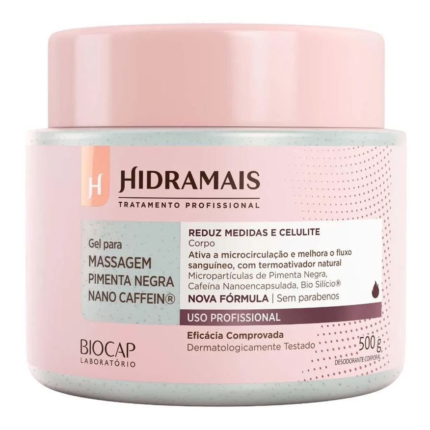 Hidramais Gel para Massagem Pimenta Negra Caffein 500g