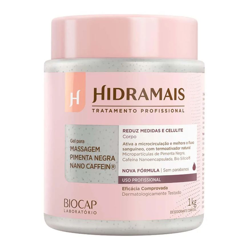 Hidramais Gel para Massagem Pimenta Negra Caffein 1kg
