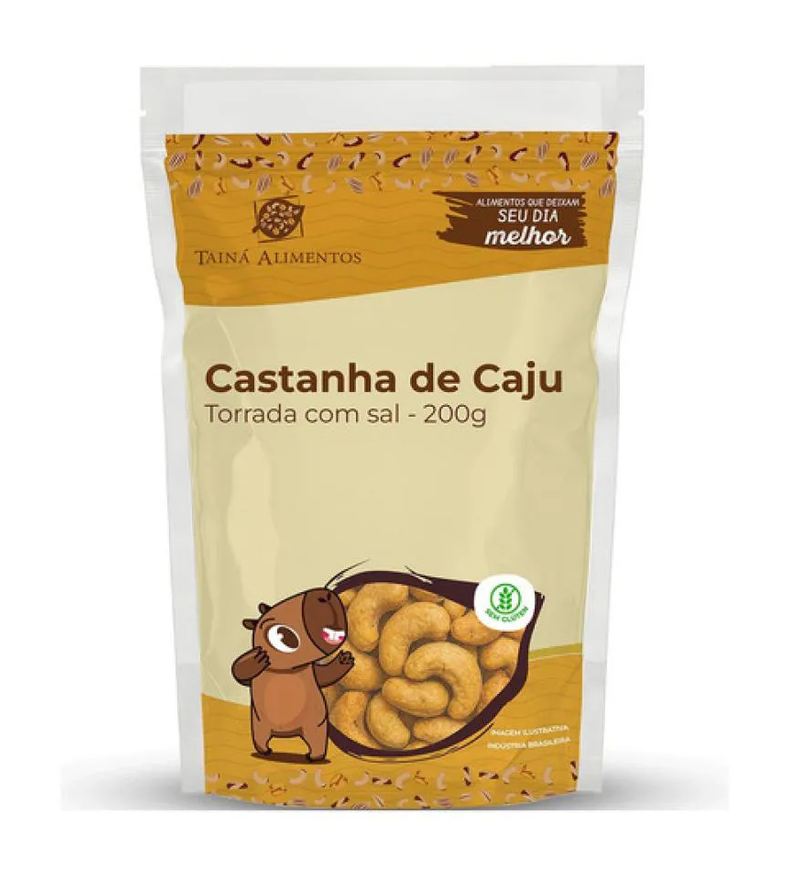 Tainá Alimentos Castanha de Caju Torrada com Sal 200g - Taina Alimentos