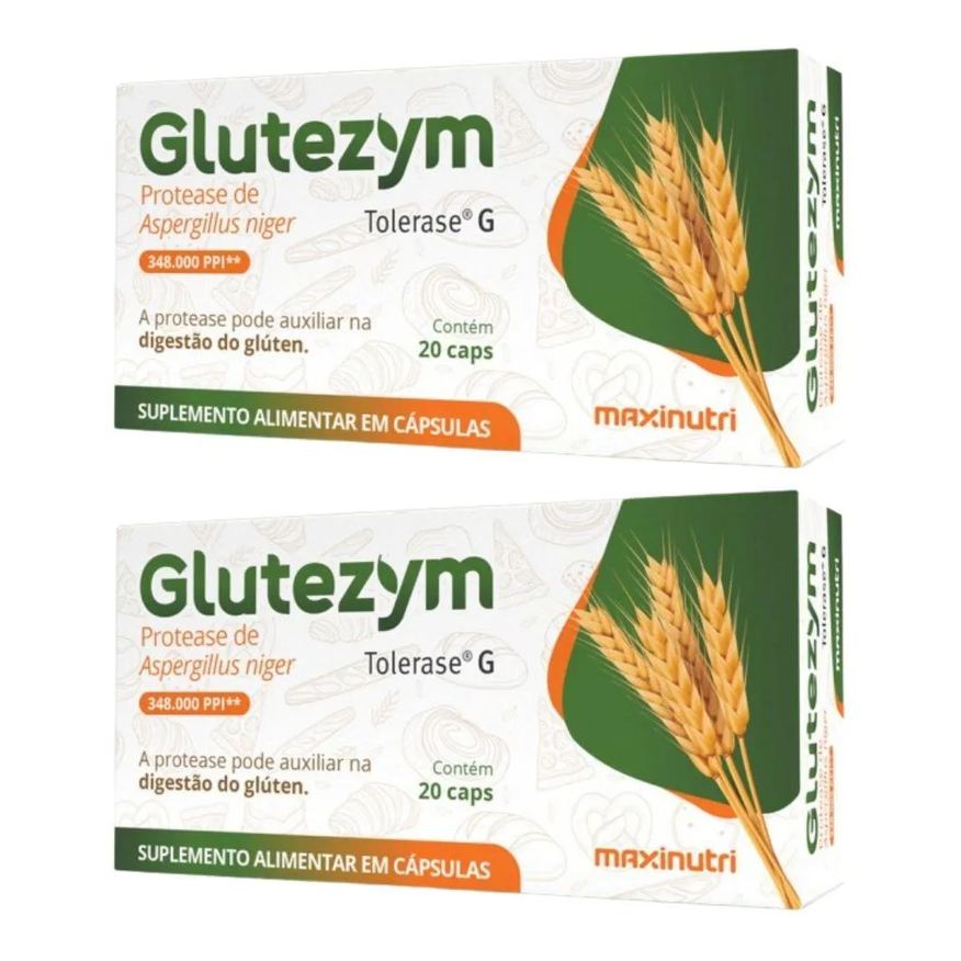 Maxinutri Kit 2X Glutezym 348.000 (Protease) 20 Cápsulas