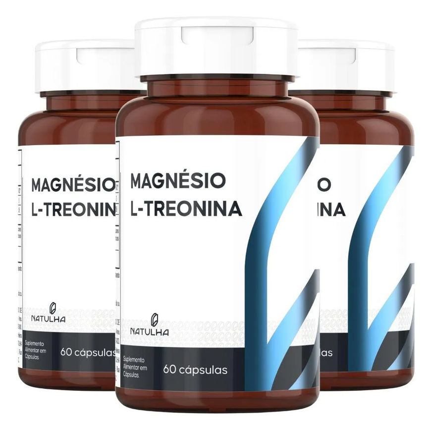 Natulha Kit 3X Magnésio L-Treonina (Treonato) 60 Cápsulas