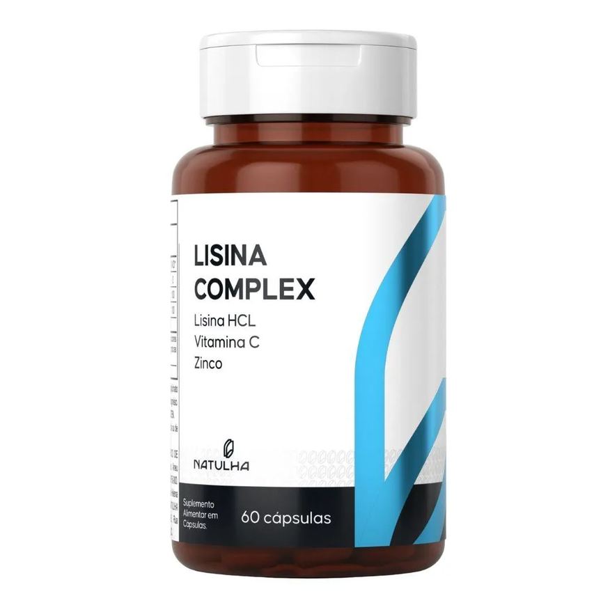 Natulha Lisina Complex (Lisina Hcl, Vitamina C e Zinco) 60 Cápsulas