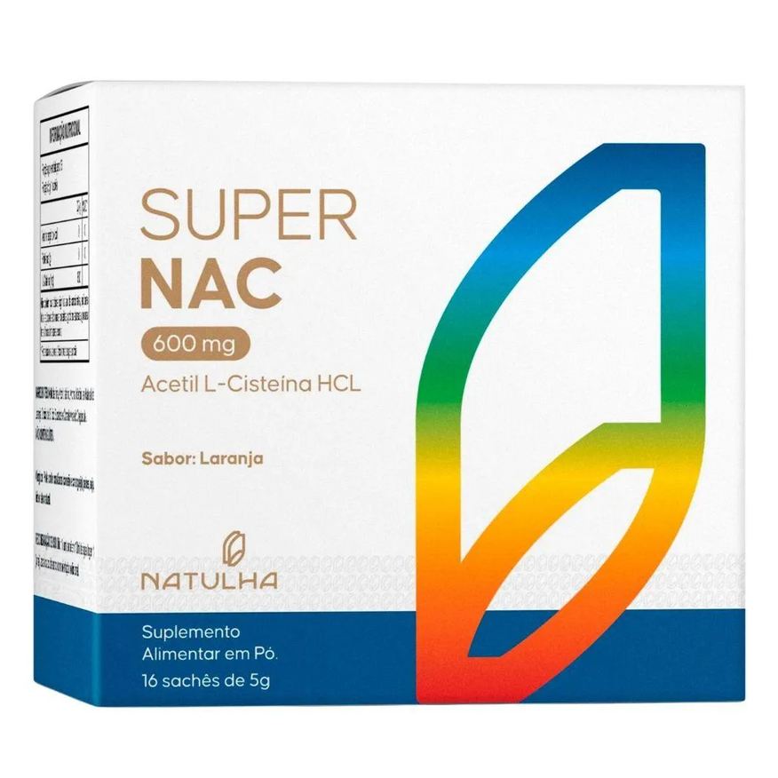Natulha Super Nac (Acetilcisteina Hcl) 600mg 16 Sachês - Laranja