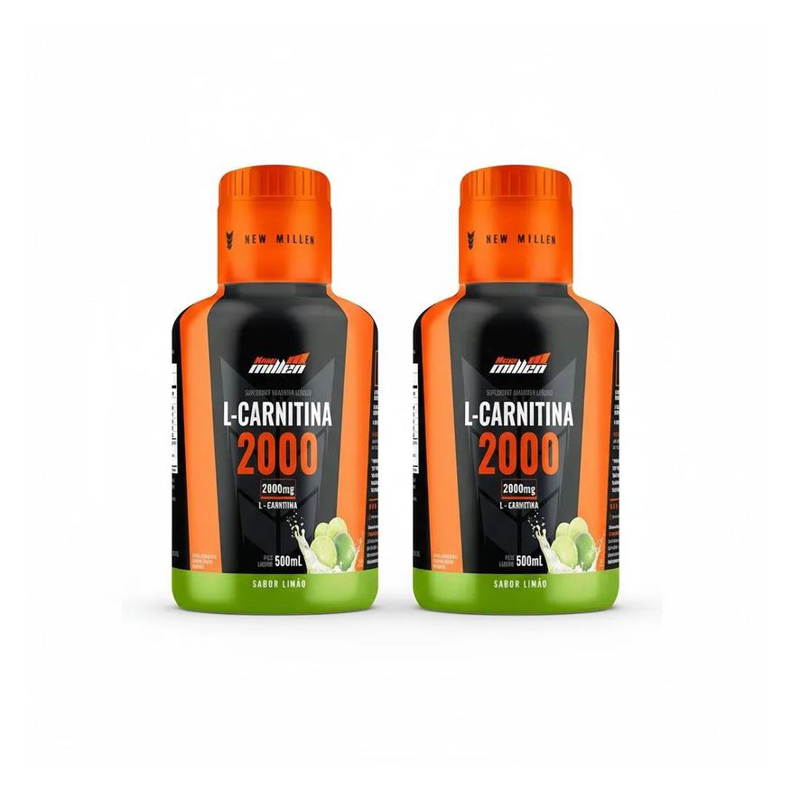 New Millen Kit 2L Carnitina Limão Energia e Alta Performace 500ml