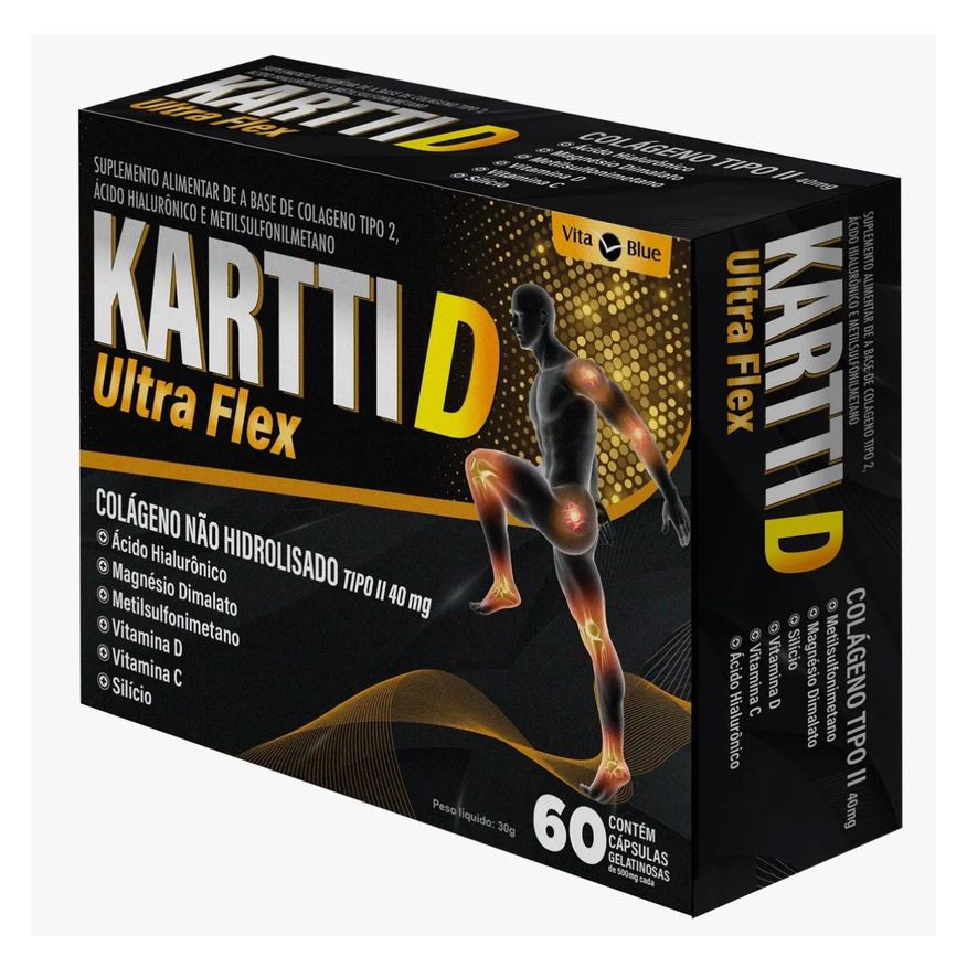 Vita Blue Kartti D Ultra Flex Colágeno Tipo Ii - 60 Cápsulas