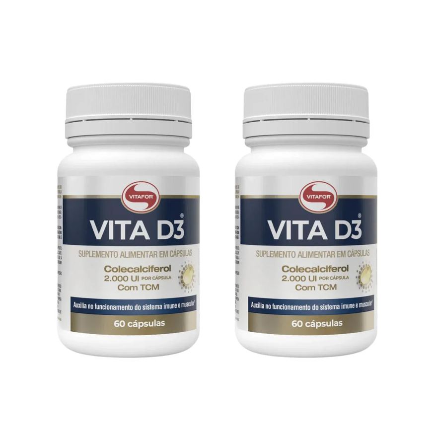 Vitafor Kit 2 Vita D3 2000Ui 60 Cápsulas