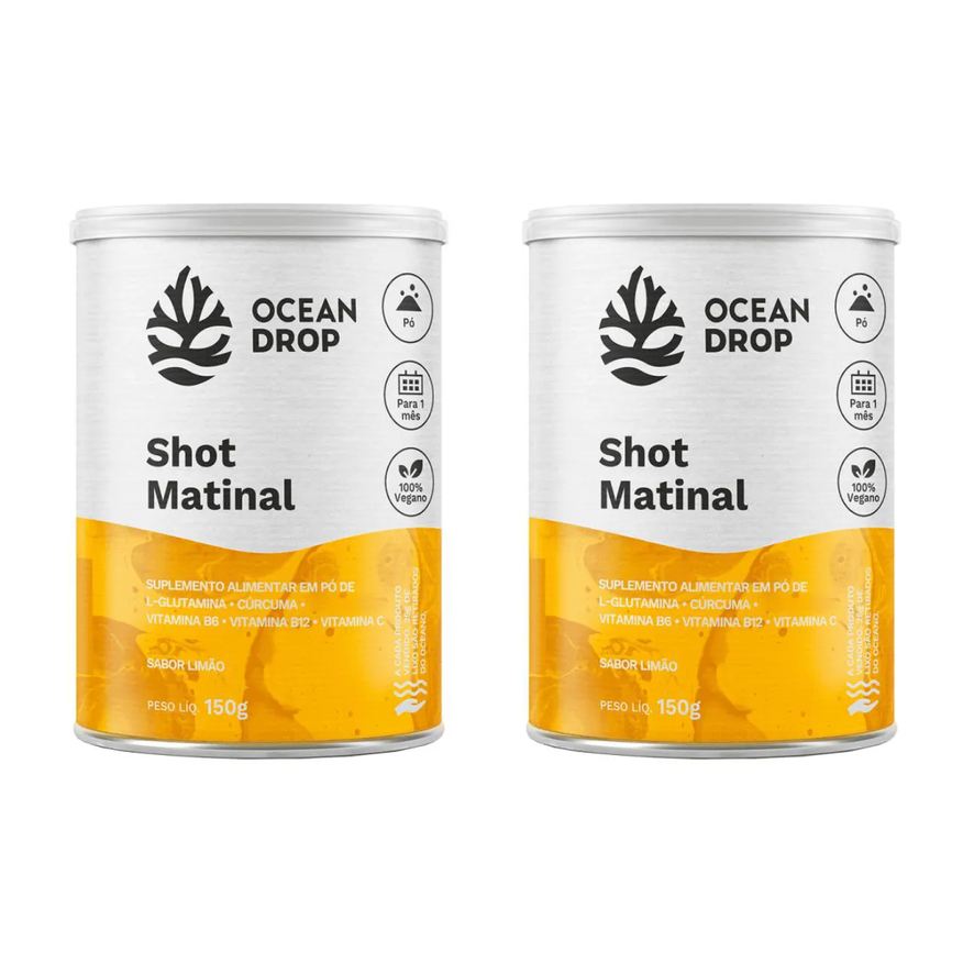 Ocean Drop Kit 2 Shot Matinal Sabor Limão 150g