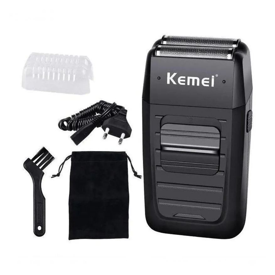 Kemei Barbeador Km-1102 Shaver Elétrico sem Fio 2Lâminas
