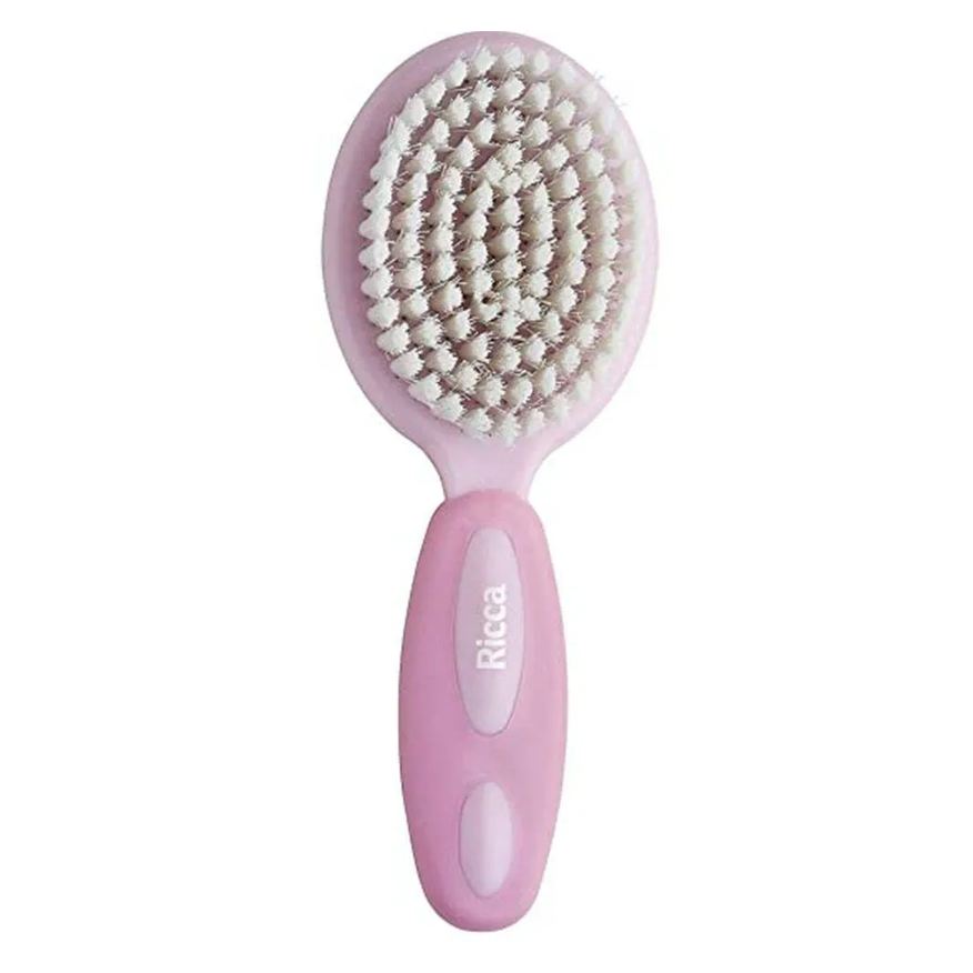 Ricca Escova de Cabelo Infantil Baby Line Cor Rosa Ricca15,5 Cm