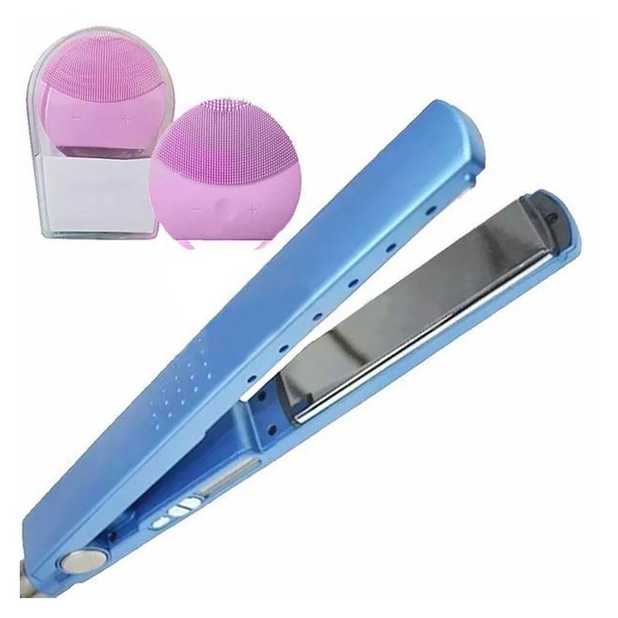 Smart Tech Kit 1 Prancha Nanotitanium + 1 Esponja Facial Rosa Bebê