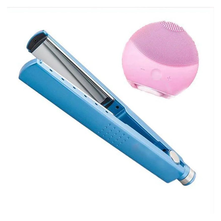 Smart Tech Kit 1 Prancha Nanotitanium + 1 Esponja Facial Rosa Bebê Nº30