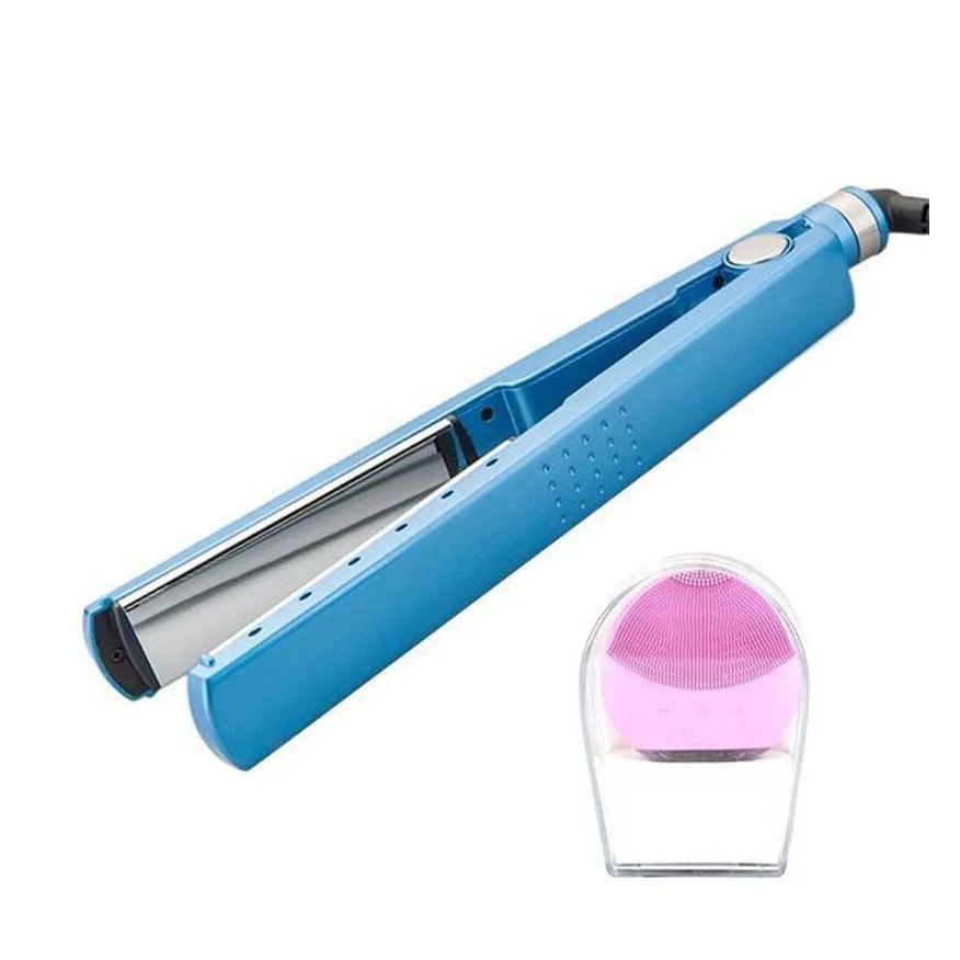 Smart Tech Kit 1 Prancha Nanotitanium + 1 Esponja Facial Rosa Bebê Nº34