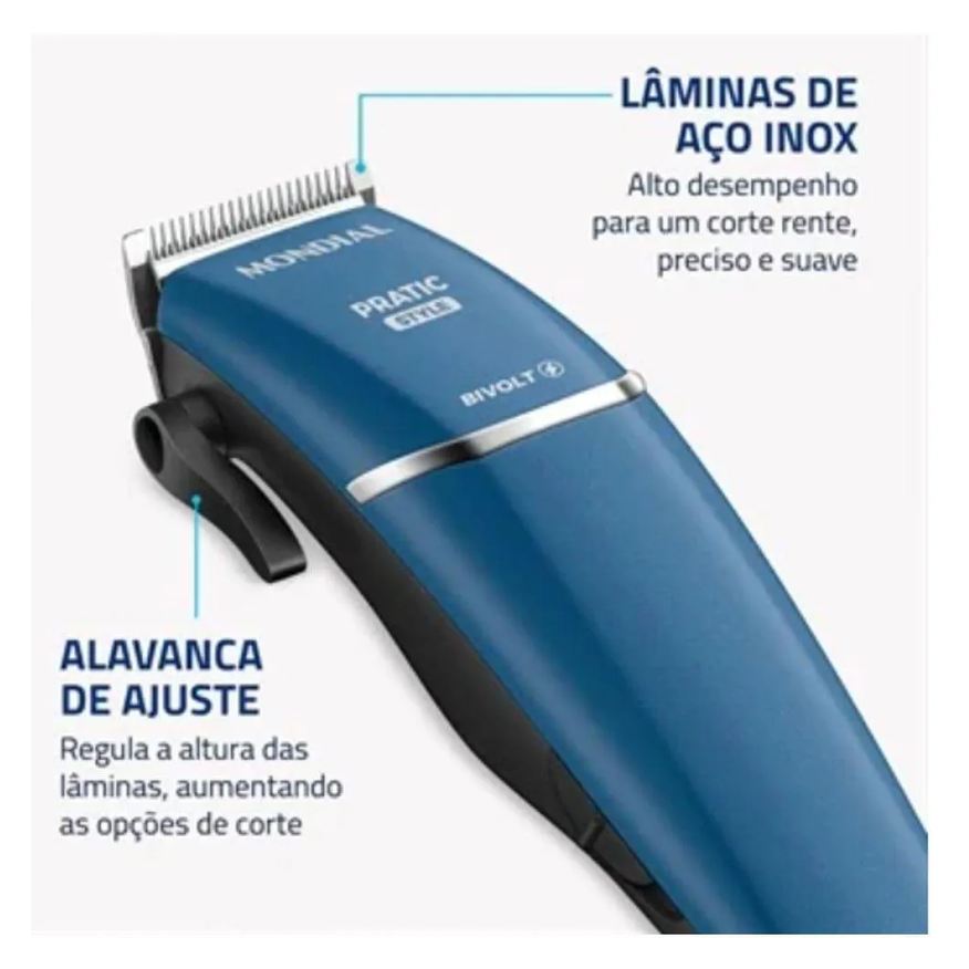 Mondial Maquina de Cortar Cabelos 9W Blue Line Bivolt
