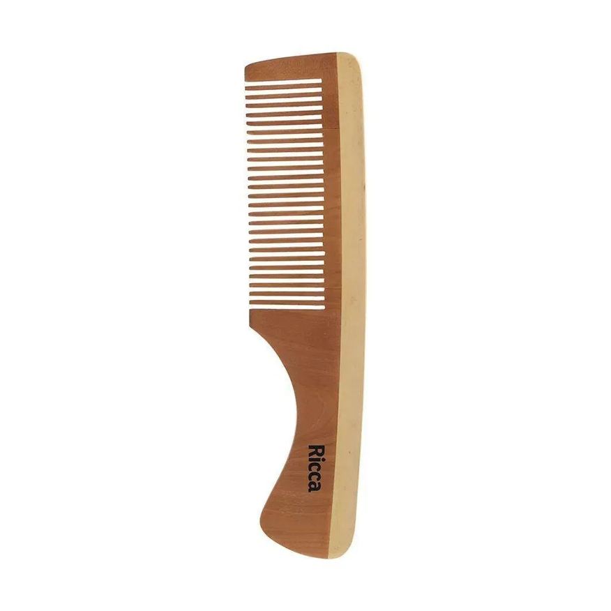 Ricca Pente para Cabelos de Madeira 18Cm Dente Largos Belliz