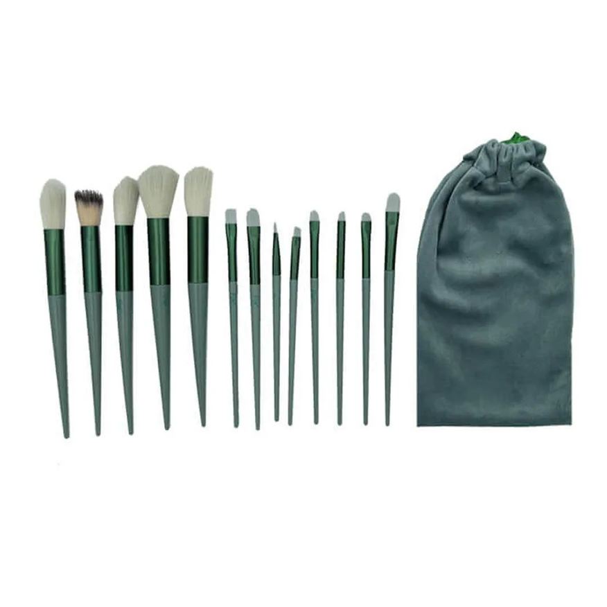 Ideal Pincel Kit 13 Peças Maquiagem Bolsa Make Up Base Corretivo Po Compacto Sombra