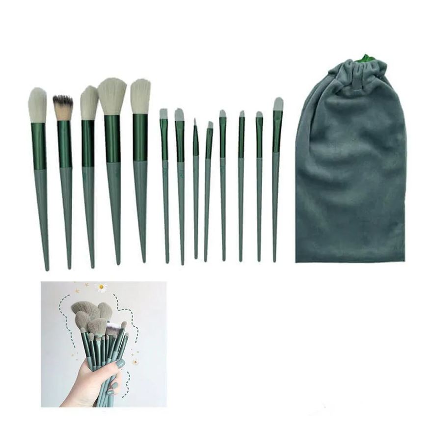 Solar Pincel Kit 13 Peças Bolsa Maquiagem Make Up