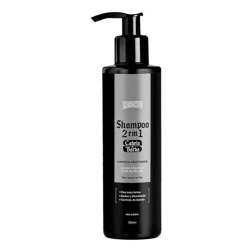 Brotherhood Shampoo 2 em 1 Cabelo e Barba Bth 280ml