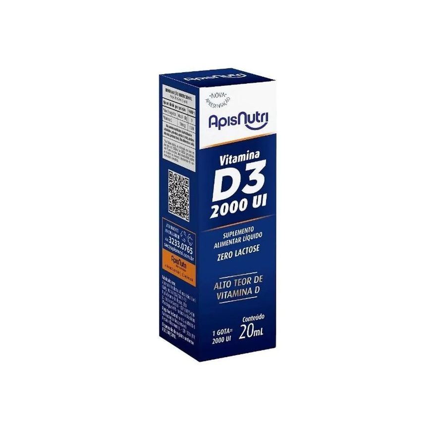 Apisnutri Vitamina D3 Gotas 20ml 1 Gota = 2000 Ui
