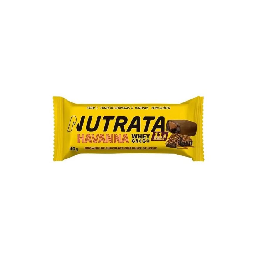 Nutrata Whey Grego Bar Havanna (40g) - Sabor: Brownie de Choc. com Dulce de Leche
