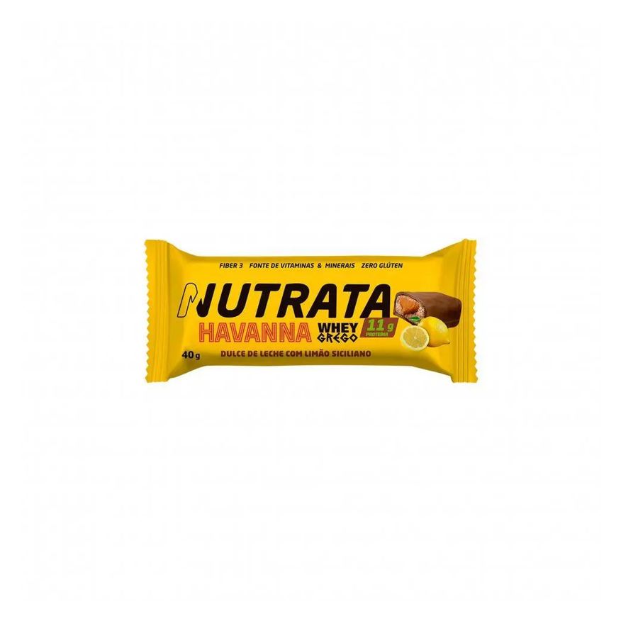 Nutrata Whey Grego Bar Havanna (40g) - Sabor: Dulce de Leche e Limão Siciliano