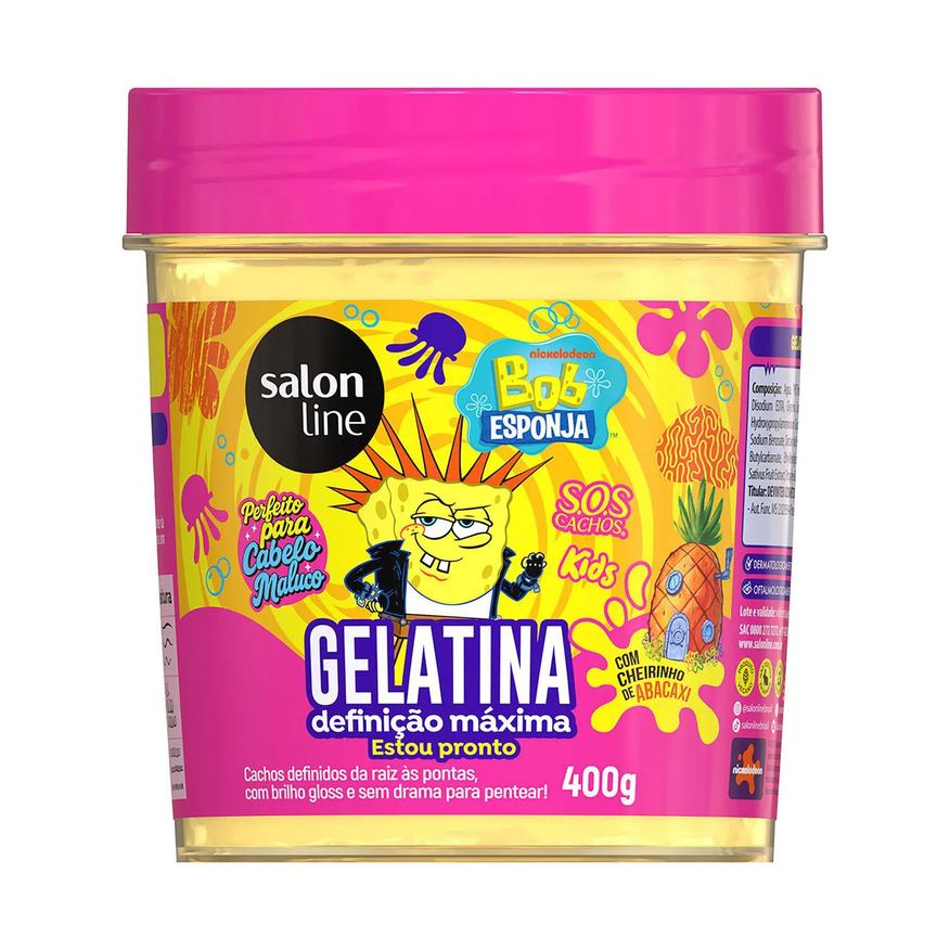 Salon Line Gelatina de Cabelo S.O.S Cachos Kids Bob Esponja