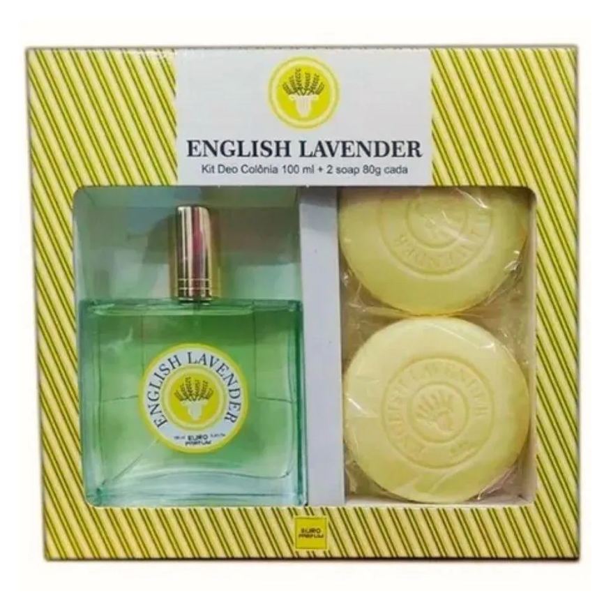 Euro Parfum Kit English Lavender ( Perfume 100ml + 2 Sabonetes 80g Cada )