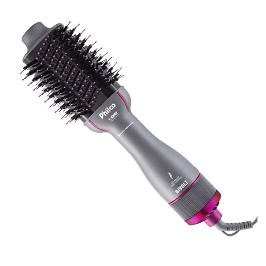 Philco Escova Secadora Advance 4 em 1 1300W Pes25Sr Cinza/Rosa Bivolt